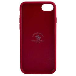 Santa Barbara Polo & Racquet Club Apple iPhone 7 Polo Leather Mobile Phone Case Cover, Red/Gold