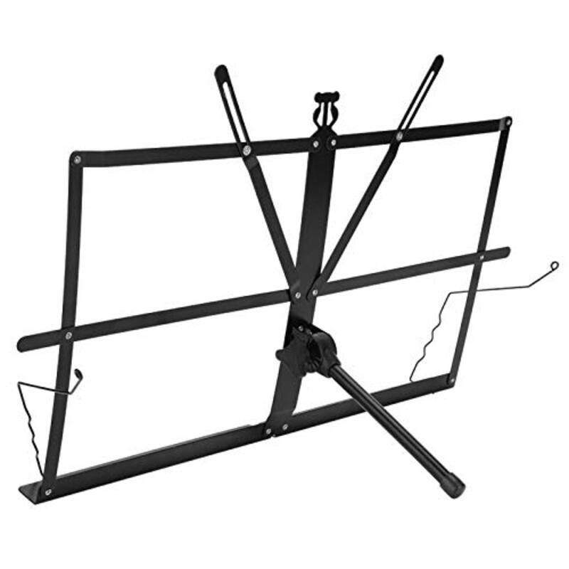 Faws Foldable Portable Table Music Stand, Black