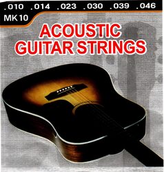 MegArya Acoustic Guitar Strings, Silver