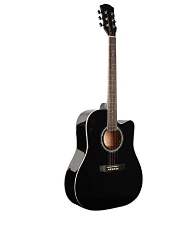 MegArya Acoustic Guitar For Kids, Adults and Beginners, Size 38 Cutaway, Black