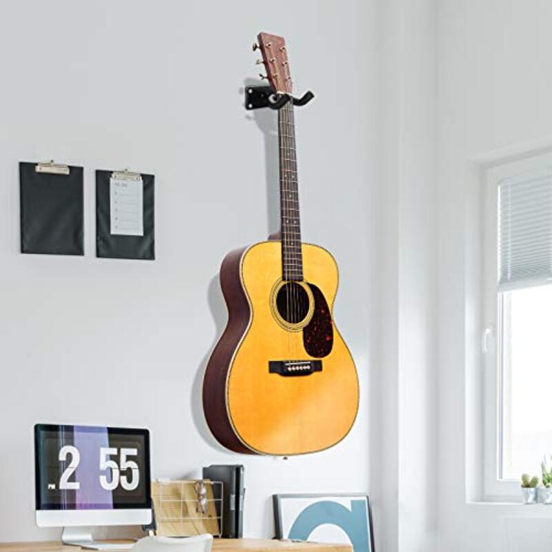 Jupitoo Guitar Wall Mount Hanger Holder, 2 Pieces, Black