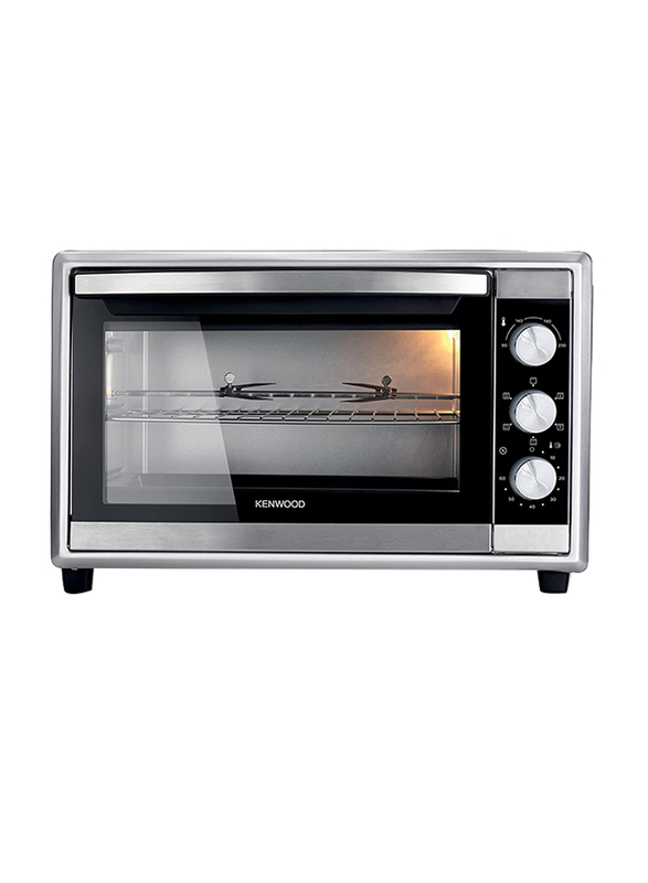 Kenwood 45L Grill Double Glass Multifunctional Electric Toaster Oven with Rotisserie & Convection Function, 1800W, MOM45, Silver