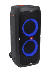 JBL PartyBox 310 IPX4 Splashproof Portable Party Speaker with Dazzling Lights, 18H Battery, Built-In Wheels, Karaoke Mode & USB Port, JBLPARTYBOX310UK, Black