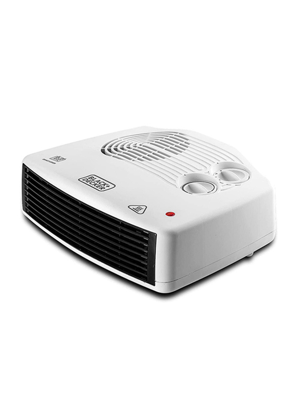 Black+Decker Horizontal Fan Heater, 2400W, HX230-B5, White/Black