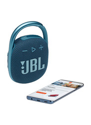 JBL Clip 4 IP67 Water Resistant Portable Mini Bluetooth Speaker, Blue