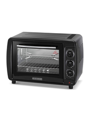 Black+Decker 35L Double Glass Multifunction Toaster Oven with Rotisserie, 1500W, TRO35RDG-B5, Black
