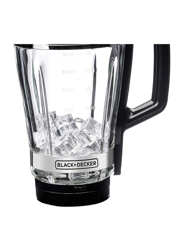 Black+Decker Premium High Speed Blender with Glass Jar, 700W, BX650G-B5, Black/Silver