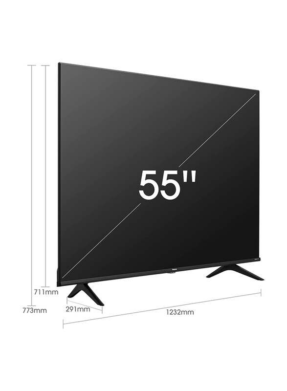 Hisense 55-Inch Smart Ultra HD 4K LED TV, 55A6BG, Black