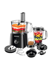 Black+Decker 5-in-1 Food Processor with 34 Functions, 750W, FX775-B5, Black/Clear
