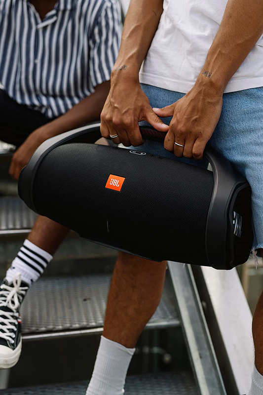 JBL Boombox 2 IPX7 Waterproof Portable Bluetooth Speaker with 24H Battery, Partyboost Enabled, Grip Handle & Built-In Charger, JBLBOOMBOX2BLKEU, Black