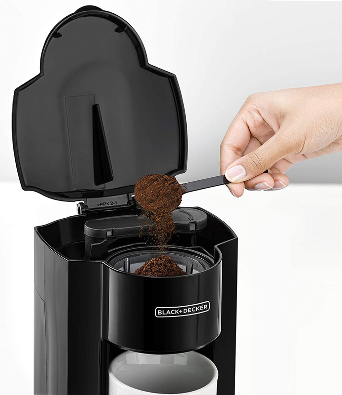 Black+Decker 1 Cup Coffee Maker with Coffee Mug, 350W, DCM25N-B5, Black