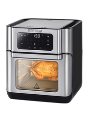 Black+Decker 4.3L Digital Air Fryer Oven, 1500W, AOF100-B5, Silver/Black