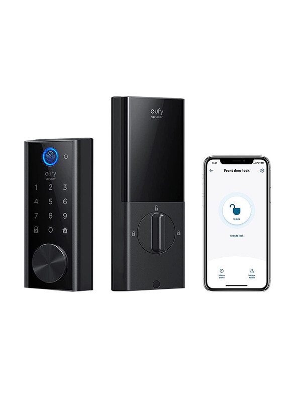 

Eufy Security Smart Lock Touch & Wi-Fi with IP65 Weatherproofing, Black