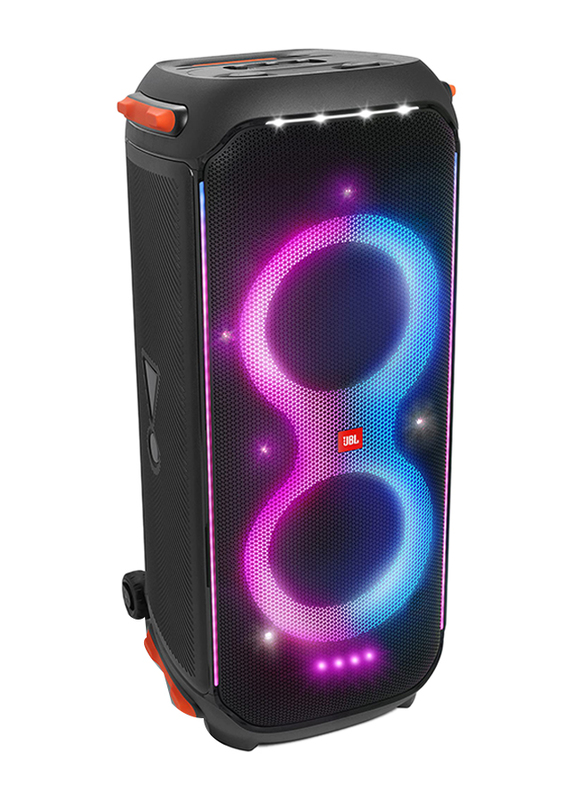 JBL PartyBox 710 IPX Splashproof Party Speaker with Built-In Lights, Handle, Wheels, Guitar & Mic Inputs, JBLPARTYBOX710EU, Black