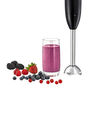 Black+Decker 3-in-1 Hand Blender with Chopper, 600W, HB600-B5, Black/Clear