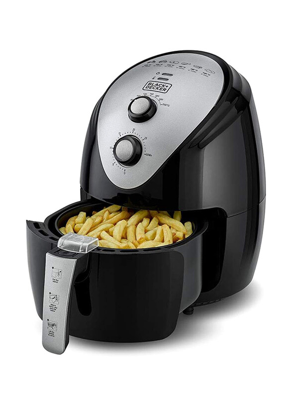 

Black+Decker 3.5L Air Fryer, 1500W, with Rapid Air Convection Technology, AF150-B5, Black/Grey