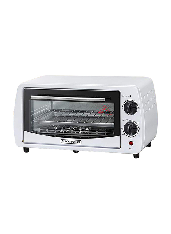 Black+Decker 9L Double Glass Toaster Oven, 800W, TRO9DG-B5, White