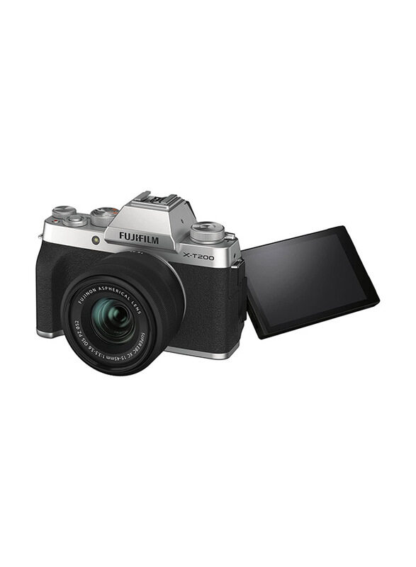 

Fujifilm X-T200 Mirrorless Cameras with XC15-45mm Lens Kit, 24.2 MP, Silver
