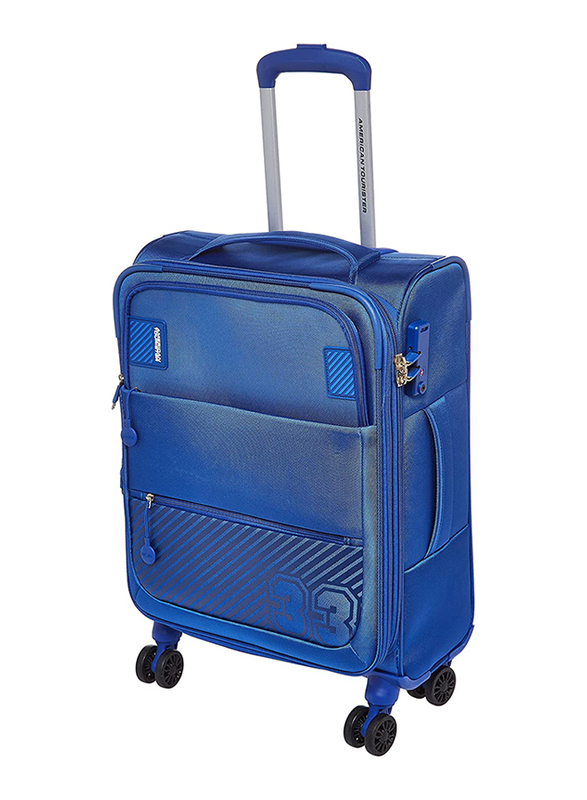 American Tourister Majoris Soft Cabin Luggage Trolley Bag, 70cm, Blue