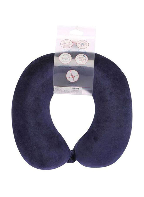 American Tourister Memory Foam Travel Pillow, Navy Blue