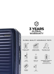 American Tourister Suitcase Frontec Spinner Expandable Carry-On Trolley Suitcase, 54cm, Navy Blue