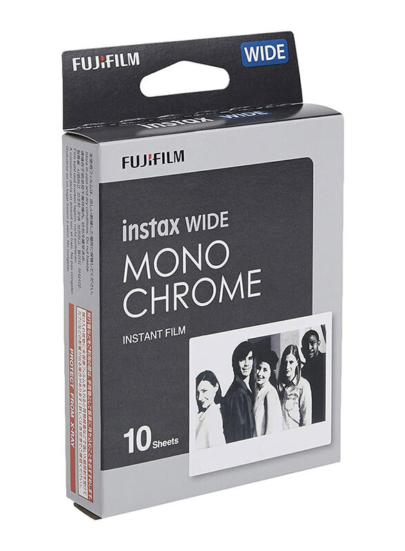 

Fujifilm Instax Wide Monochrome Instant Film, 10 Sheets, White