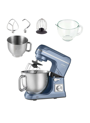 Arzum Crust Mix Duo Stand Mixer with Stainless Steel Bowl, 1000W, AR1129, Blue/Silver