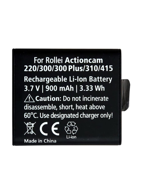 

Rollei Battery for 220/300/300 Plus/310/320/415/416 Action Camera, 20126, Black
