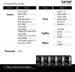 Lexar 128GB Professional 1066x UHS-I SDXC Memory Card, 160MB/s, LSD1066128G-BNNNU, Black/Silver