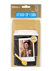 Fujifilm Instax Mini Coffee Accessories Stand-Up Card, 84853, Multicolour