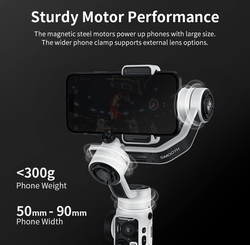 Zhiyun Smooth 5S Combo 3-Axis Handheld Gimbal Stabilizer for Smartphone, White/Black