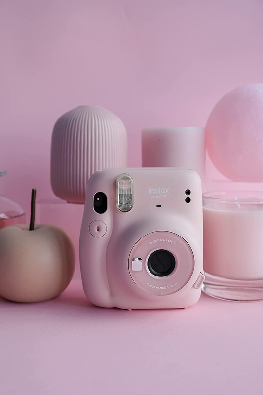 Fujifilm Instax Mini 11 Instant Camera with 60mm f/12.7 Lens, with 10 Film Sheets, Blush Pink