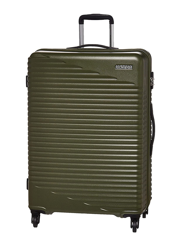 American Tourister Sky Park Hard Cabin Luggage Trolley Bag, 78cm, Olive Green