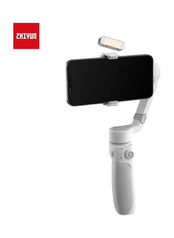 Zhiyun Smooth Q4 Combo 3-Axis Gimbal Stabilizer for Smartphones with Magnetic Fill Light, White