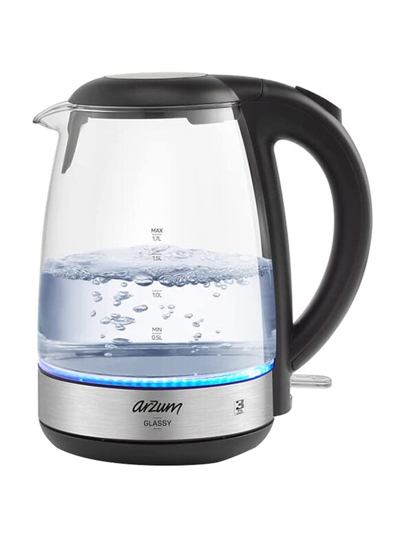 

Arzum 1.7L Glassy Electric Kettle, 2200W, AR3071, Multicolour