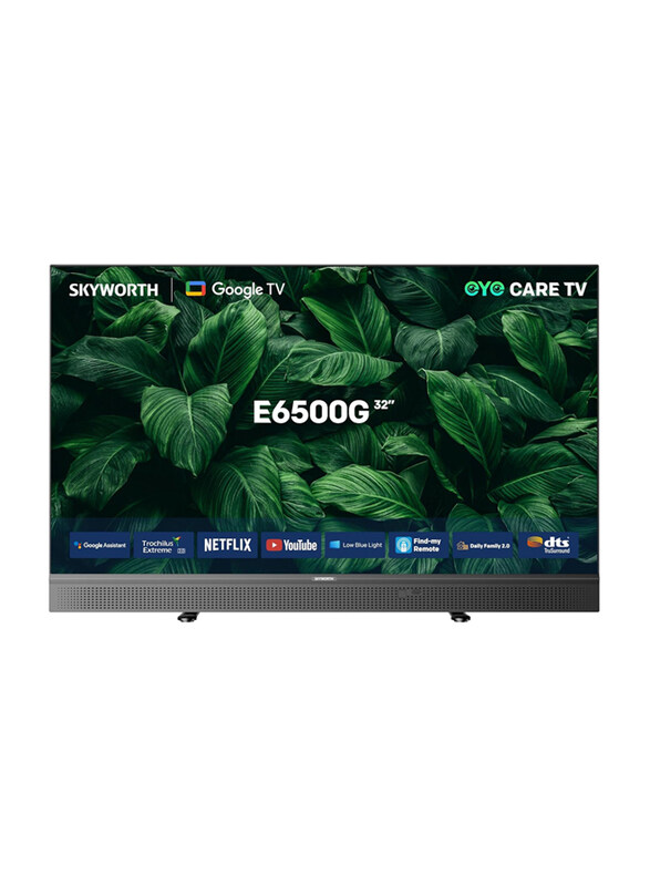 

Skyworth 32-Inch Flat LED 2K Google Smart TV, 32E6500G, Black