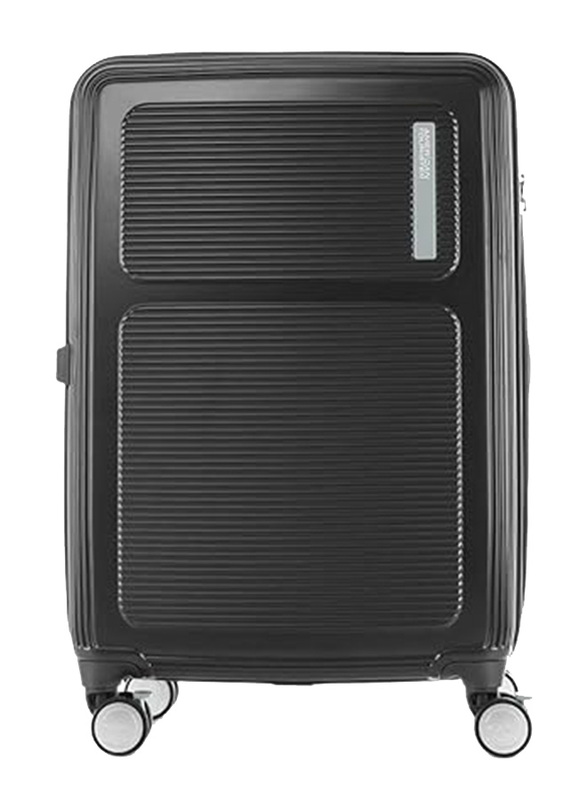 American Tourister Hardside Luggage Maxivo Spinner Wheels Suitcase, 68cm, Black