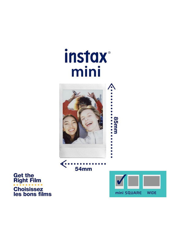 Fujifilm Instax Mini Instant Macaron Border Film with 10 Shot for Instax Mini Camera & Printer, Multicolour