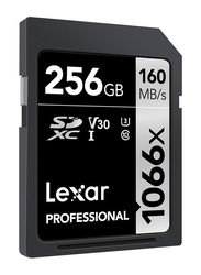 Lexar 256GB Professional 1066x UHS-I SDXC Memory Card, 160MB/s, Black