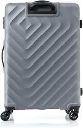 American Tourister Senna 4-Wheel Hard Case Trolley Spinner Luggage Bag, 80cm, Silver Grey