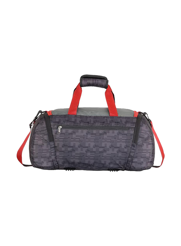 American Tourister Grid 55cm Airbag Duffel Bag for Unisex, Grey