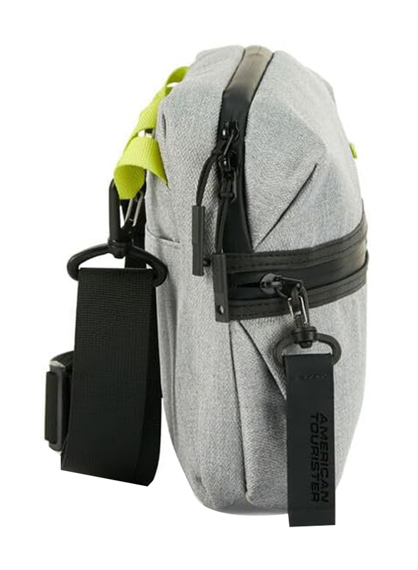 American Tourister Orbit Vega Crossbody Bag for Unisex, Light Grey