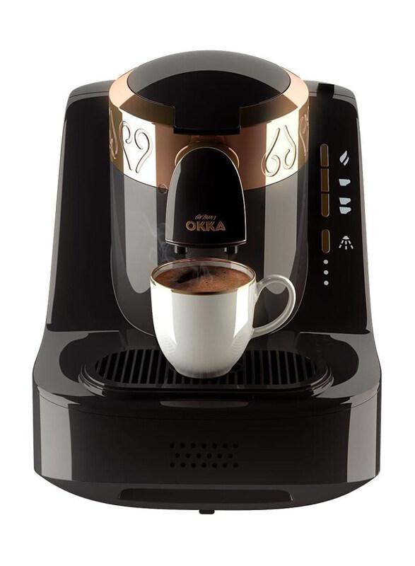 

Arzum Okka Professional Fully Automatic Electric Turkish Coffee Maker with 1 Year Warranty, 710W, AAEOK001BD1, Black/Copper