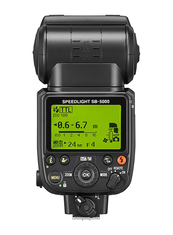 Nikon SB 5000 AF Speedlight Flashes Speedlites & Speedlights for Nikon i-TTL, 4814, Black