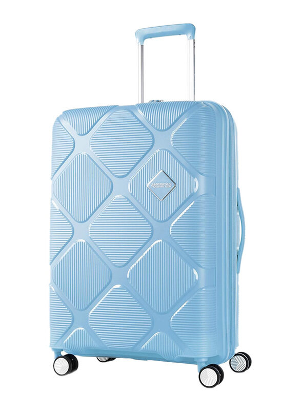 American Tourister Check in Medium Instagon Luggage Trolly Suitcase, 69cm, Pastel Blue