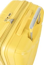 American Tourister Instagon 4-Wheel Hard Case Trolley Spinner Luggage Bag with TSA Lock, 55cm, Lemon Chrome Yellow