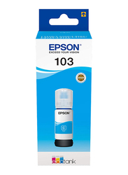 Epson 103 EcoTank Cyan Ink Bottle, 65ml