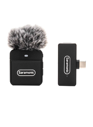 Saramonic Blink 100 B5 TX+RX 2.4GHz Micro Clip-On Wireless Microphone System with Device-Mountable Dual-Channel USB-C Receiver, Black