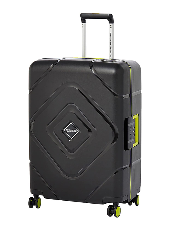 American Tourister Trigard Hard Cabin Luggage Trolley Bag, 55cm, Black