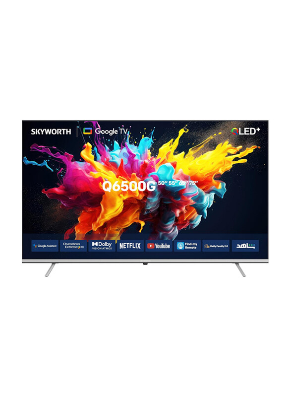 

Skyworth 55-Inch Flat LED 4K Google Smart TV, 55Q6500G, Black